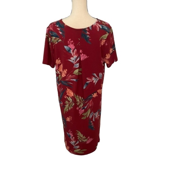 Christian Siriano Red Floral Dress Size Large - Picture 4 of 12